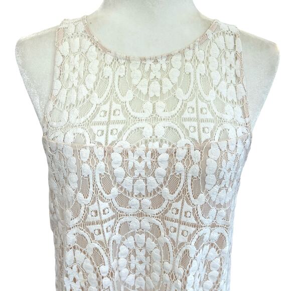 Free People Dress Womens Small Cream Lace‎ Boho Babydoll Coquette Cottage Core - Picture 3 of 12